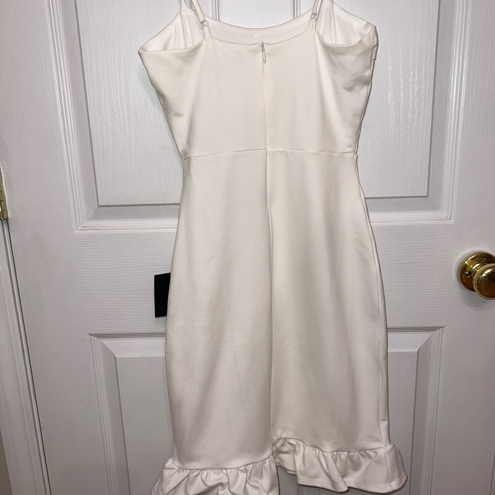 Lulu's Cream Ruffle Hem Dress - Picture 2 of 4